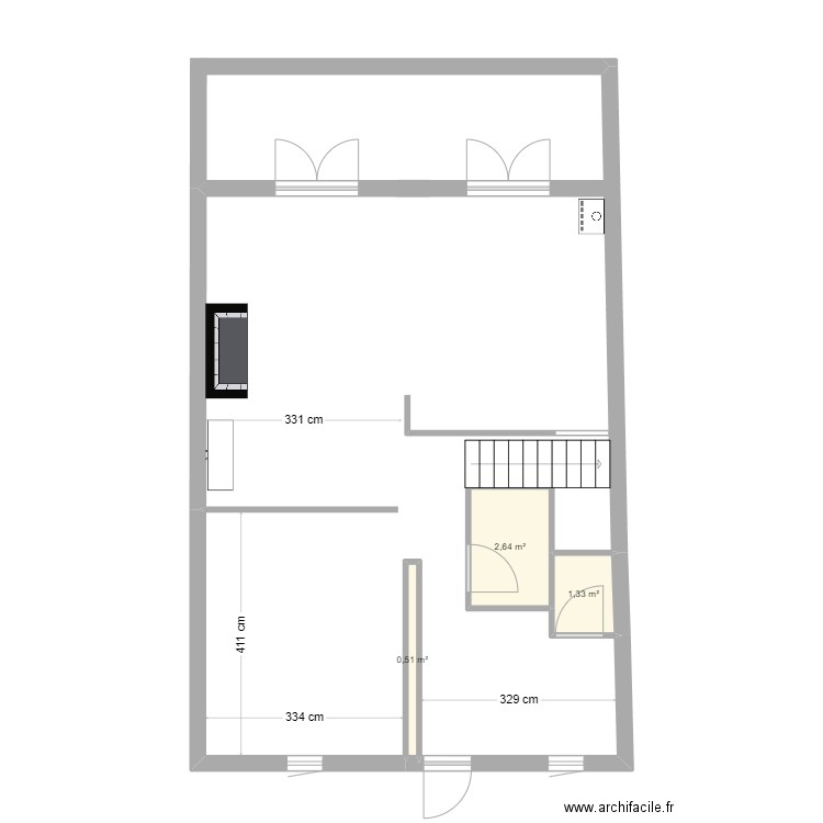 RDC Clement PLANES V5. Plan de 3 pièces et 4 m2