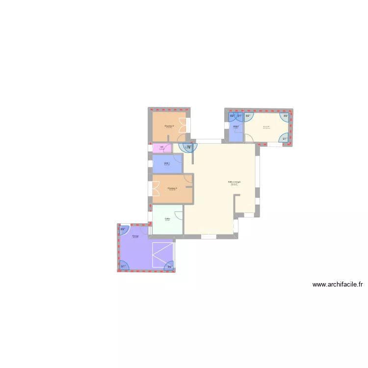 Maison Hortensias . Plan de 
