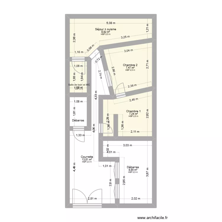 77 Noisy le Sec. Plan de 7 et 50 m² 77 Noisy le Sec. Plan de 7 et 50 m²