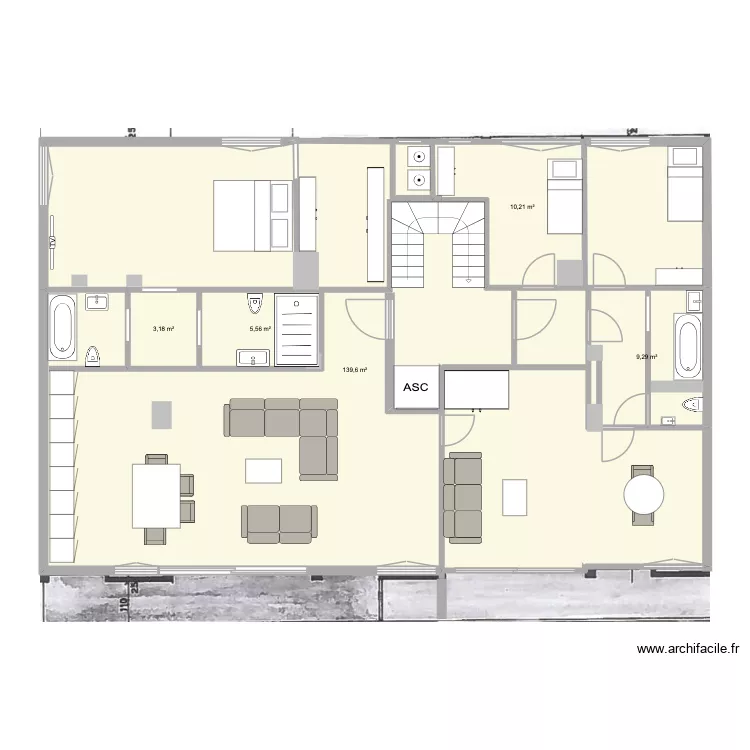 BONNE VERSION 3. Plan de 5  et 168 m²