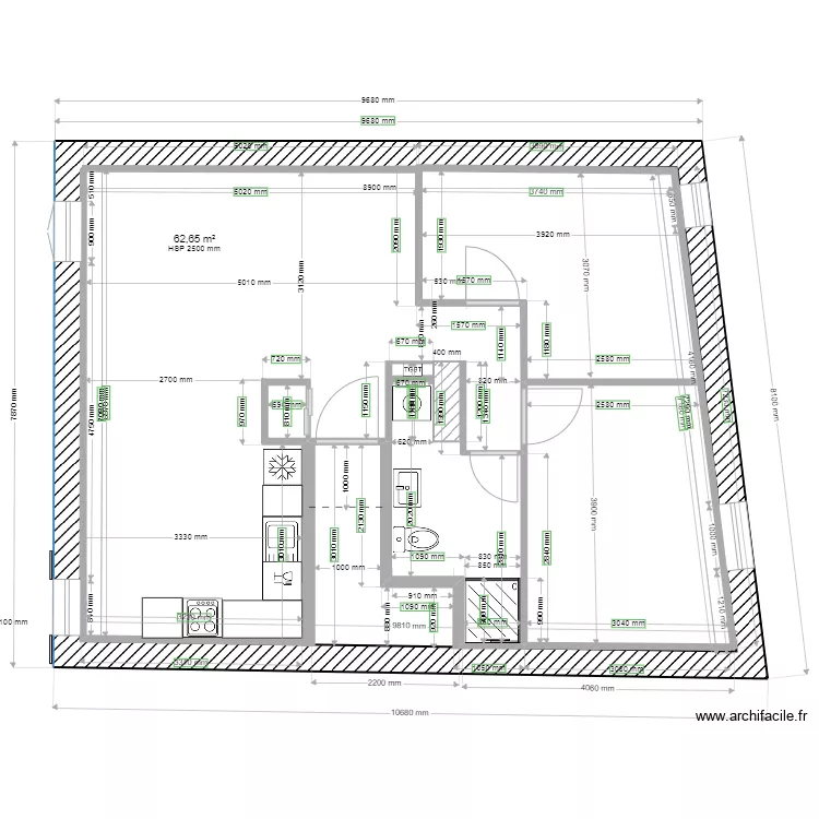APPART 2 EME ETG PROJET partage. Plan de 