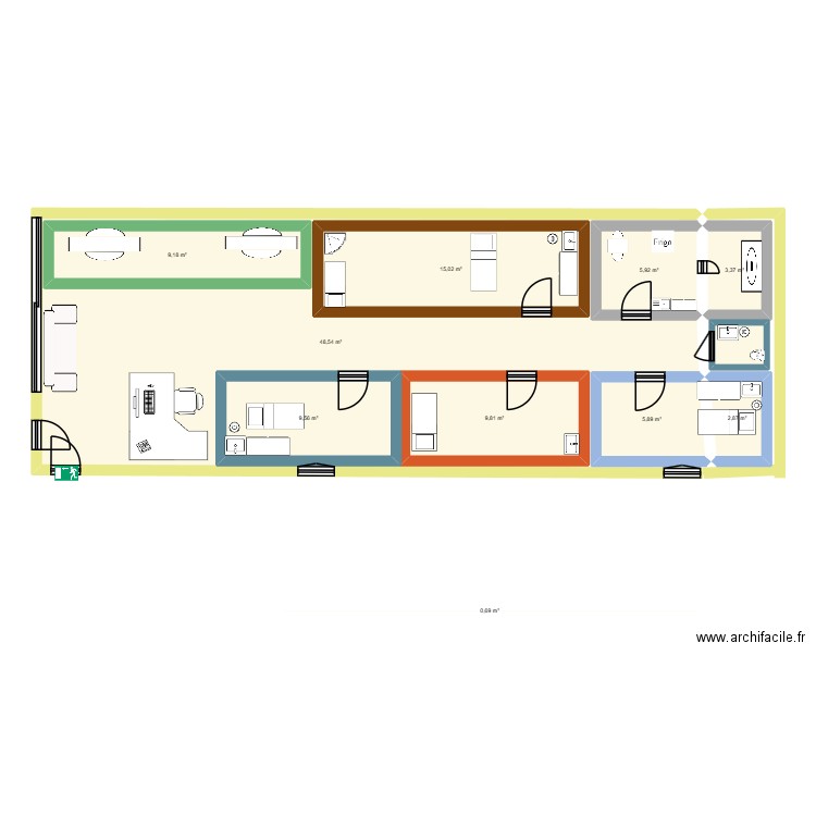cap au coeur dun cocon. Plan de 11 pièces et 172 m2
