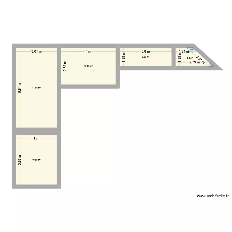 Plan MECP 2 Eclat du Nord. Plan de 5  et 47 m²