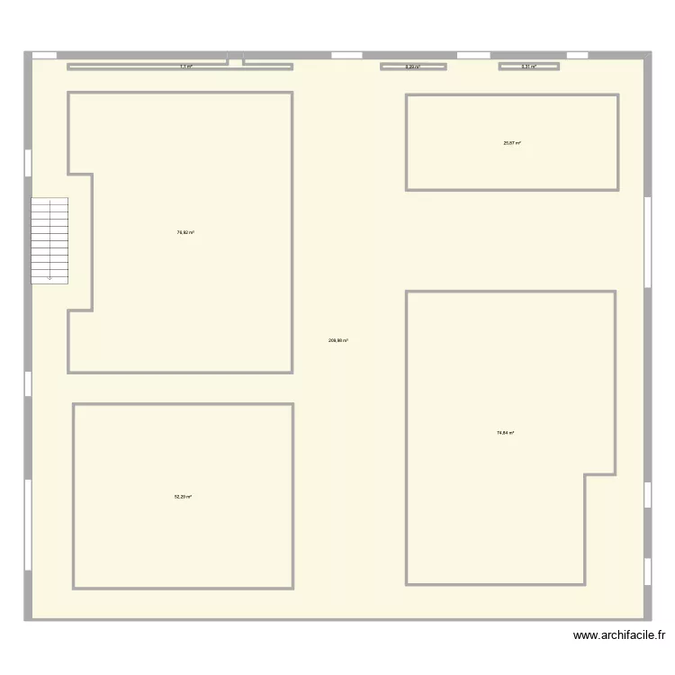 Cour de la Ferme. Plan de 