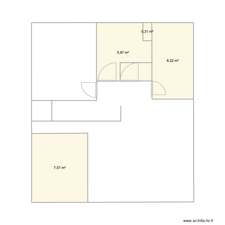 plan final. Plan de 4 pièces et 20 m2
