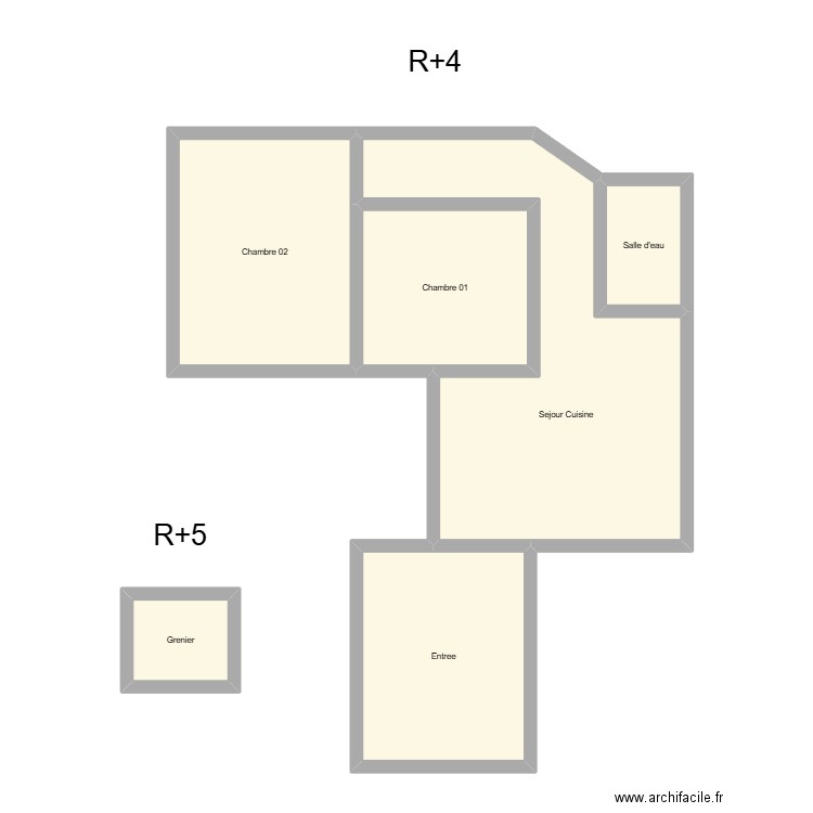 350602405. Plan de 6 pièces et 84 m2