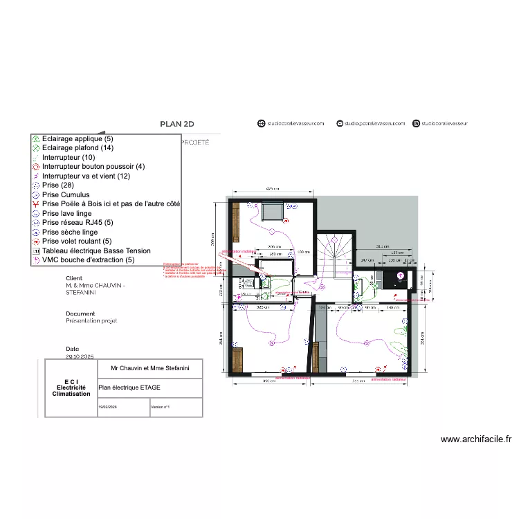 Chauvin RDC ETAGE. Plan de 