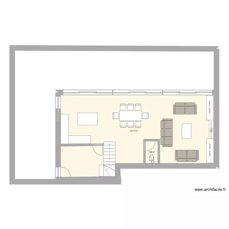 ALicante Rez de chaussée 2. Plan de 2 et 73 m² ALicante Rez de chaussée 2. Plan de 2 et 73 m²