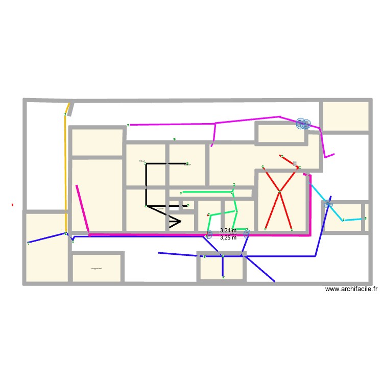 eclairage. Plan de 0 pièce et 0 m2