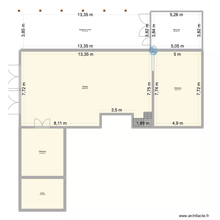 Travaux Ludoth&egrave;que. Plan de 6 Pièces et 244 m²