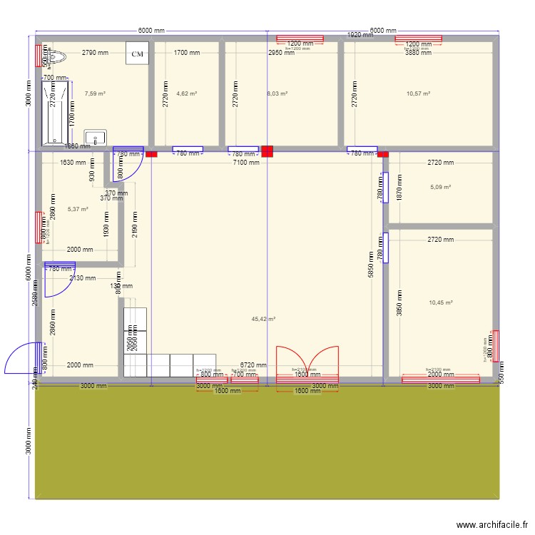 Радонеж. Plan de 9 pièces et 131 m2