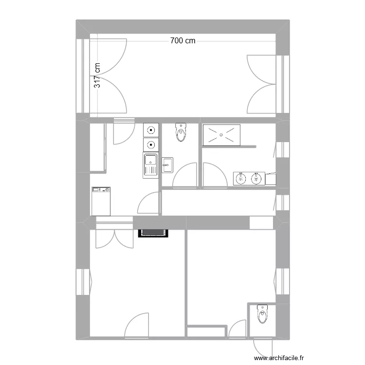 Grange et salon actuel. Plan de 10 et 73 m² Grange et salon actuel. Plan de 10 et 73 m²