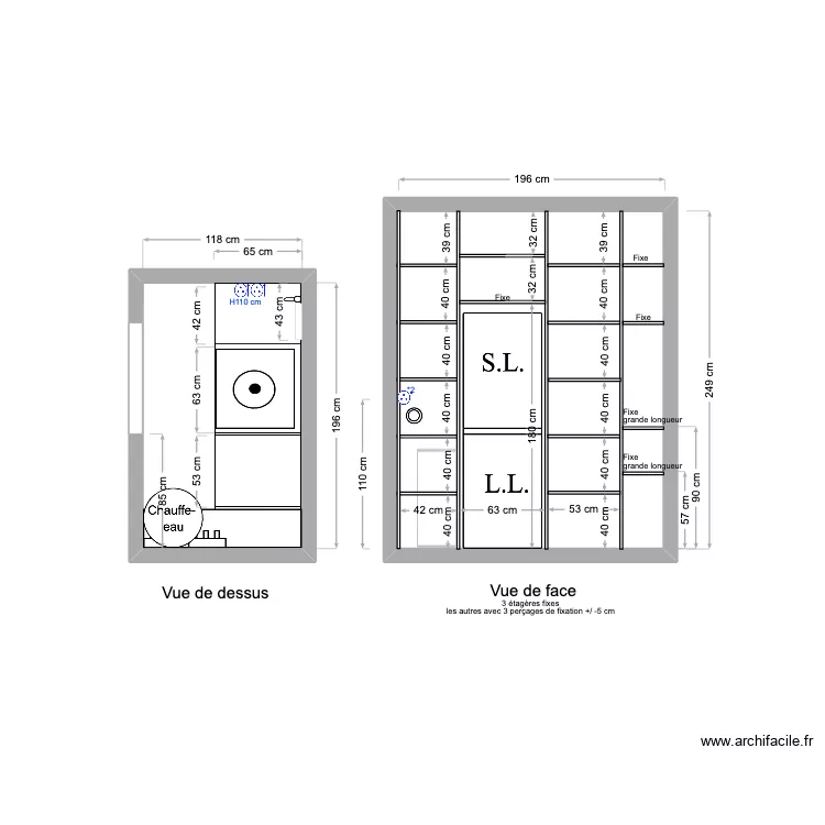 FORTUNE BUANDERIE. Plan de 
