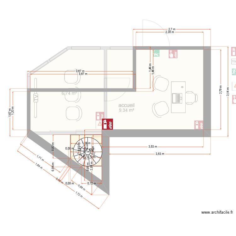 drivescholl SECURITE. Plan de 4 pièces et 19 m2