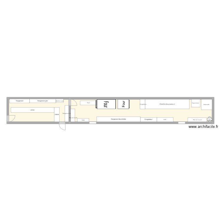 moi. Plan de 2 pièces et 73 m2