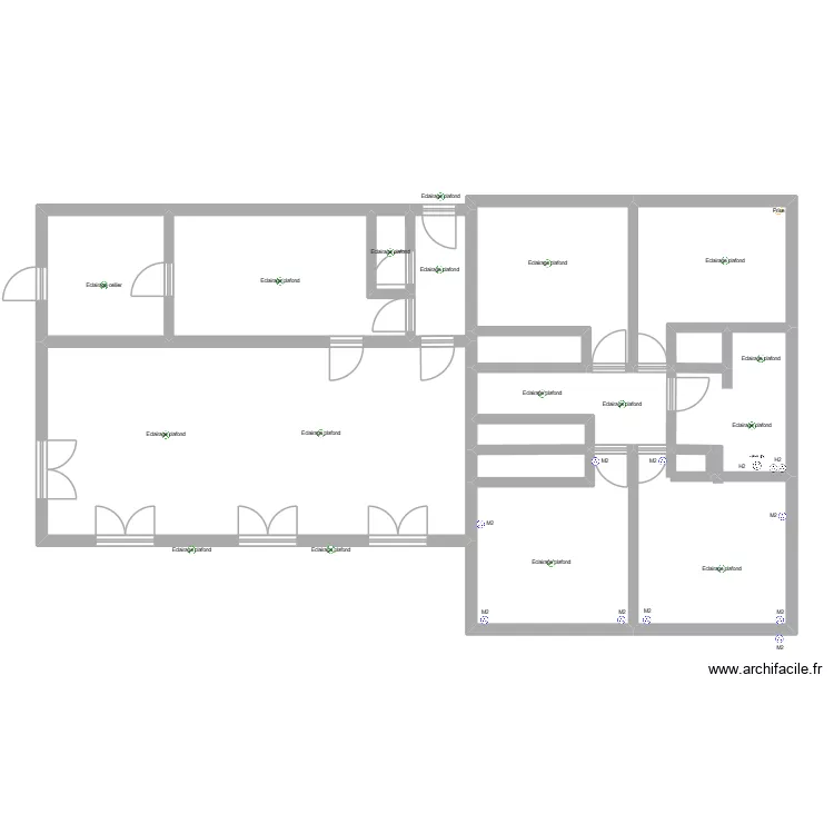 Maison - elec2. Plan de 16  et 138 m²