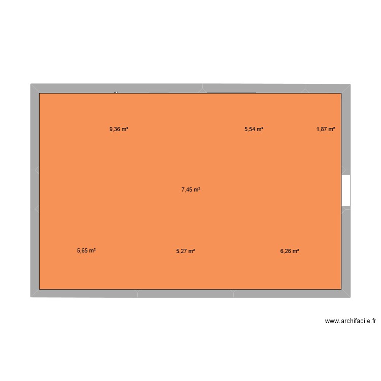 étage maison de rêve DADOU. Plan de 7 pièces et 41 m2