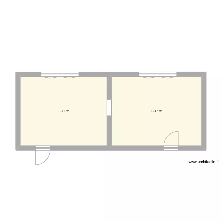 Plan restaurant.. Plan de 2 pièces et 38 m²