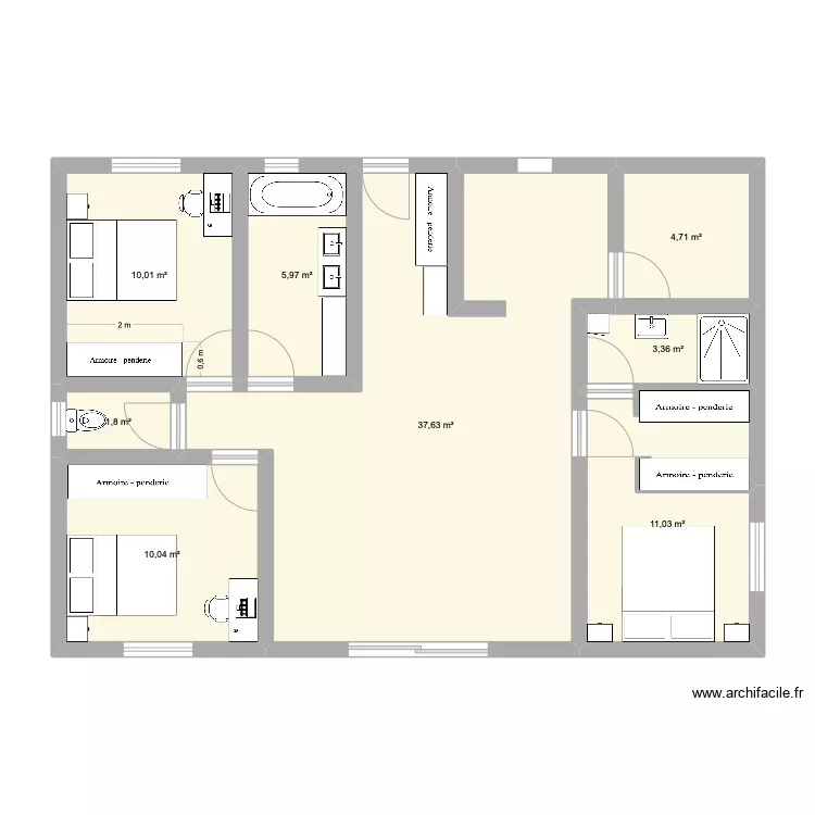 Chambre 2. Plan de Chambre 2. Plan de