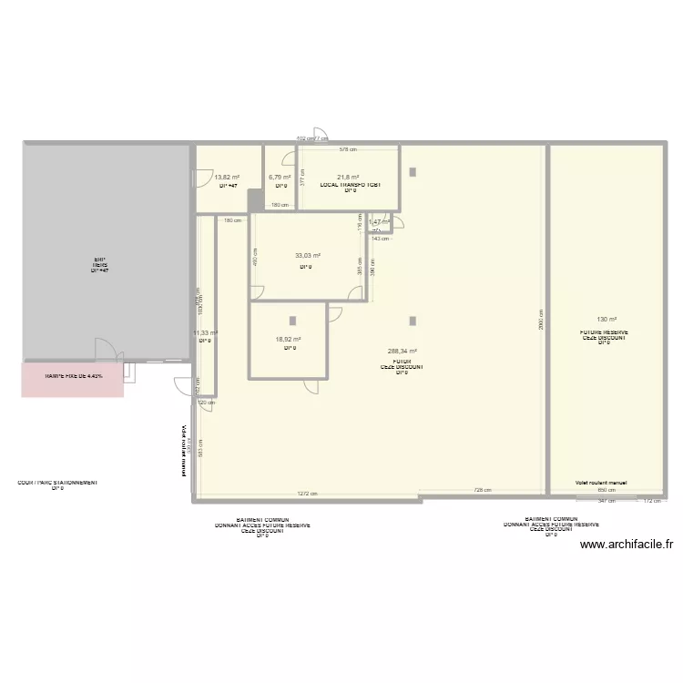 CEZE DISCOUNT AVANT TRAVAUX. Plan de CEZE DISCOUNT AVANT TRAVAUX. Plan de