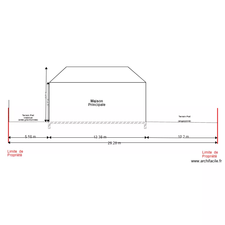 plan de coupe ambleteuse avant travaux. Plan de 