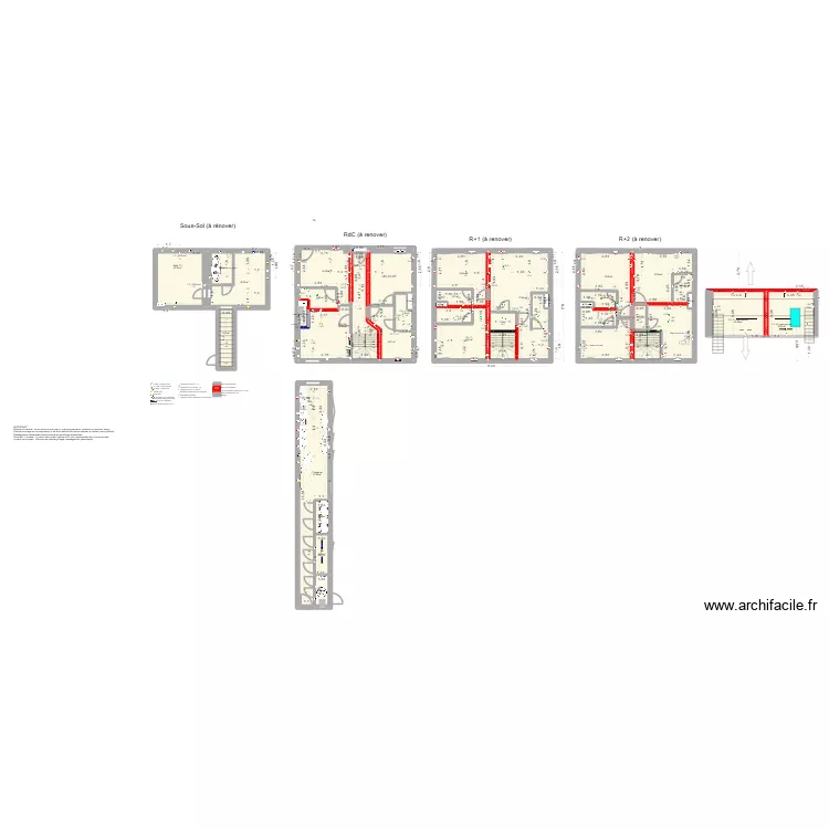 A LA DECOUPE. Plan de 38  et 286 m²