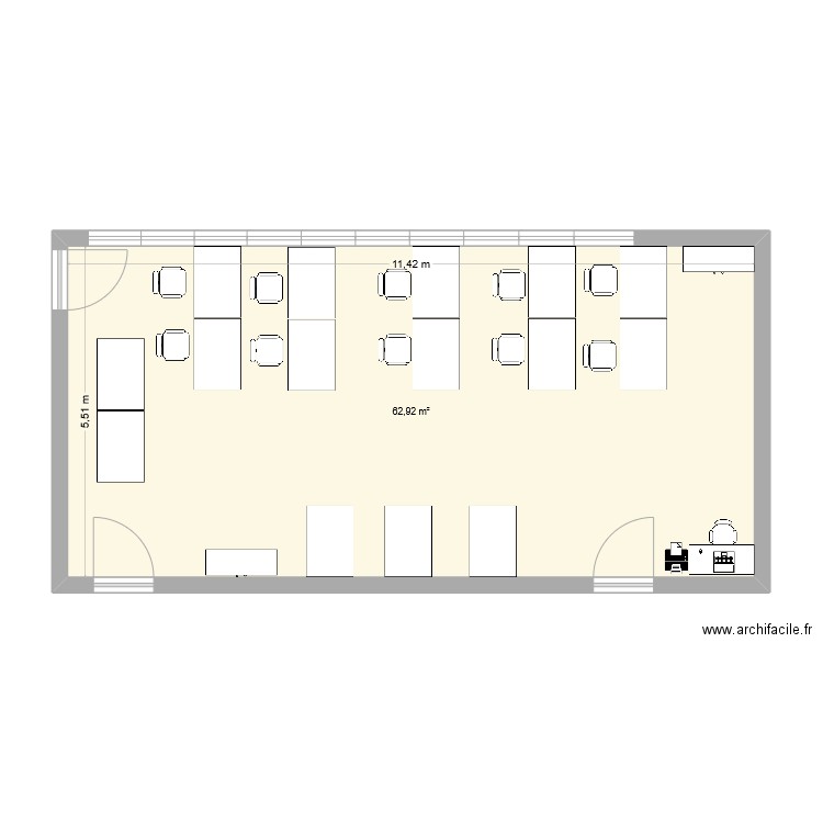 new classe f212 Dion Myradie. Plan de 1 pièce et 63 m2