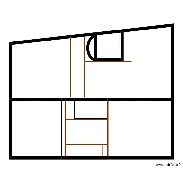 Combles 3 NB avec poutres lamibois 3. Plan de 5 pièces et 168 m2