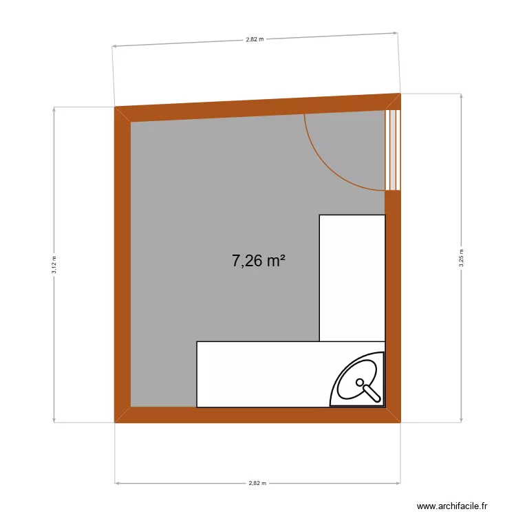 cuisine d'été. Plan de 1 et 7 m² cuisine d'été. Plan de 1 et 7 m²