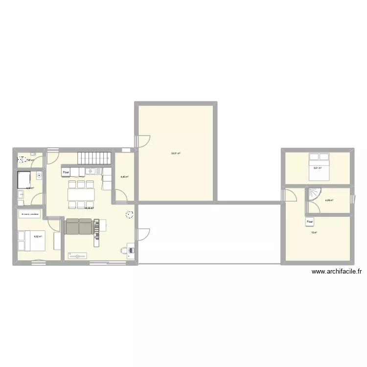 Test 1. Plan de 9  et 118 m²