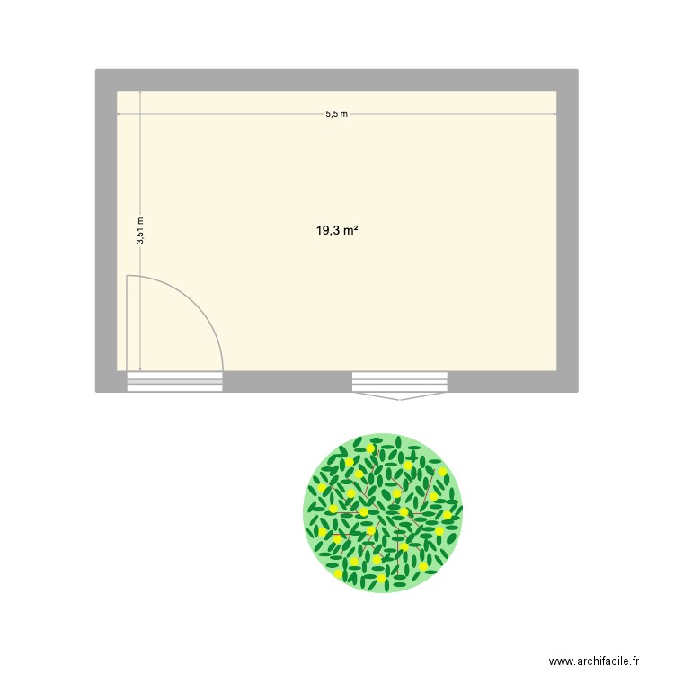 garage Corbere 3. Plan de 1 pièce et 19 m2