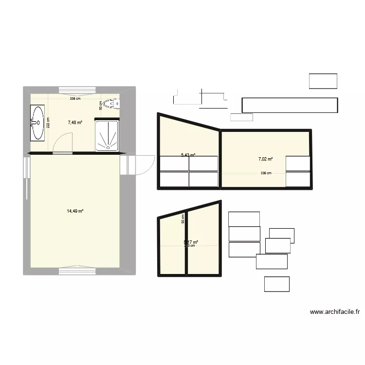 chambre Noam. Plan de 