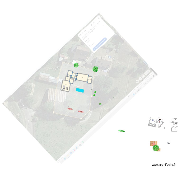 Projet Lg. Plan de 10 pièces et 232 m2
