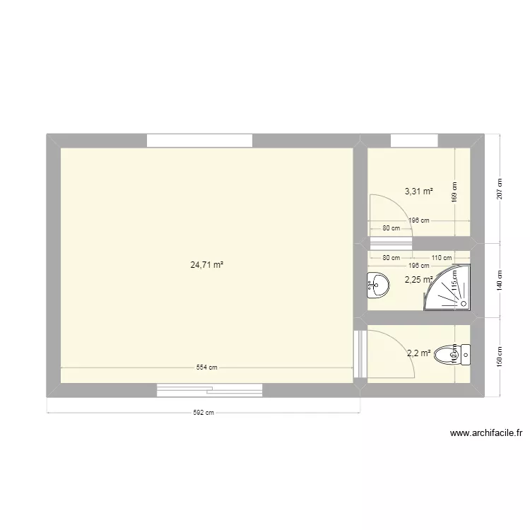 Projet Baton. Plan de 