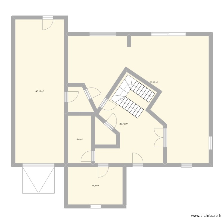 curgies - rdc. Plan de 5 pièces et 148 m2