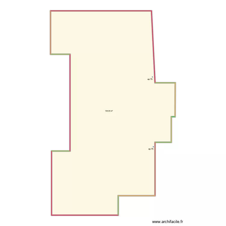 plan immeuble magenta N&deg;10. Plan de 1  et 165 m²