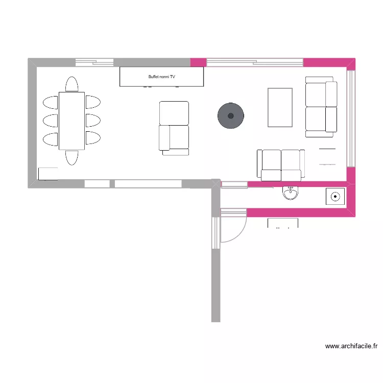 EXTENSION DANJOUTIN meubles actuels. Plan de 