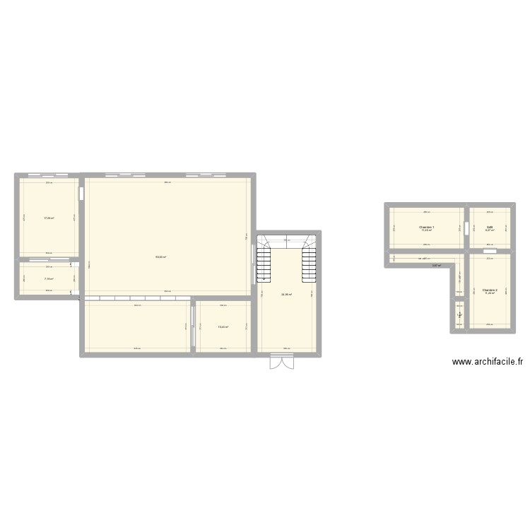 Projet maison. Plan de 10 pièces et 183 m2