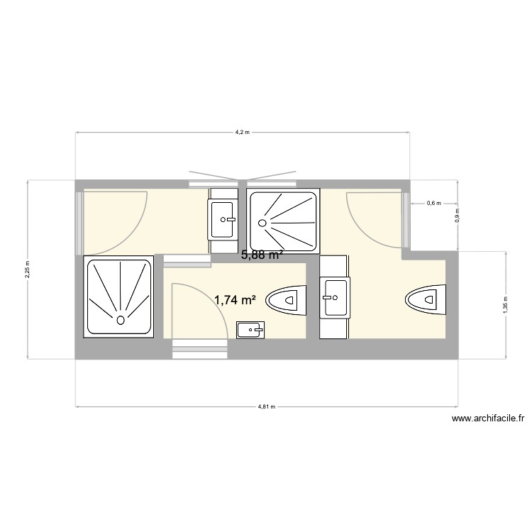 StPrex_SdB_Etage2. Plan de 0 pièce et 0 m2 StPrex_SdB_Etage2. Plan de 0 pièce et 0 m2