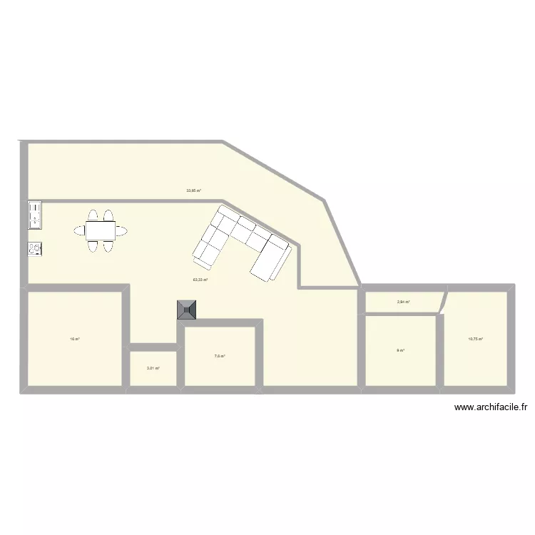 earths. Plan de 8  et 147 m²