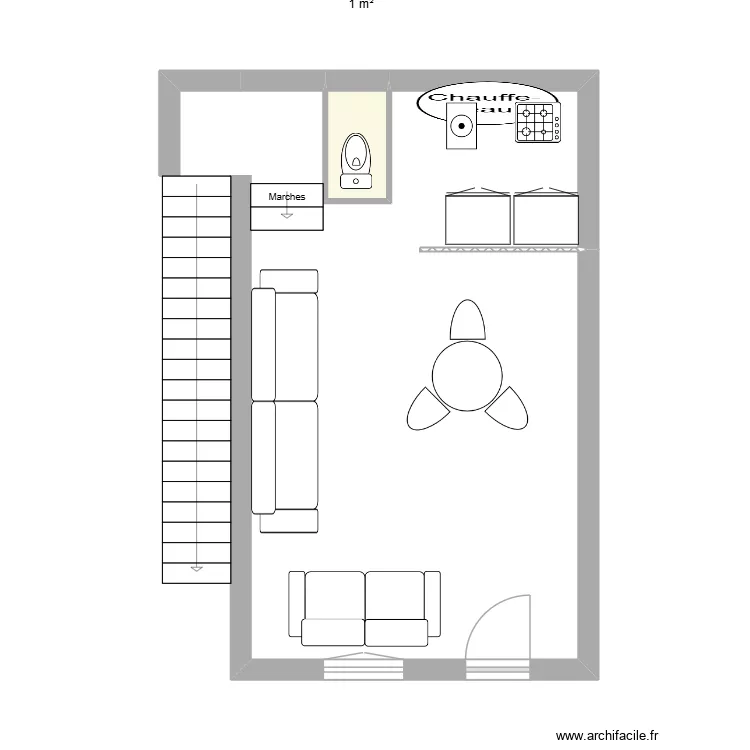 32 - LUNEL. Plan de 1  et 1 m²