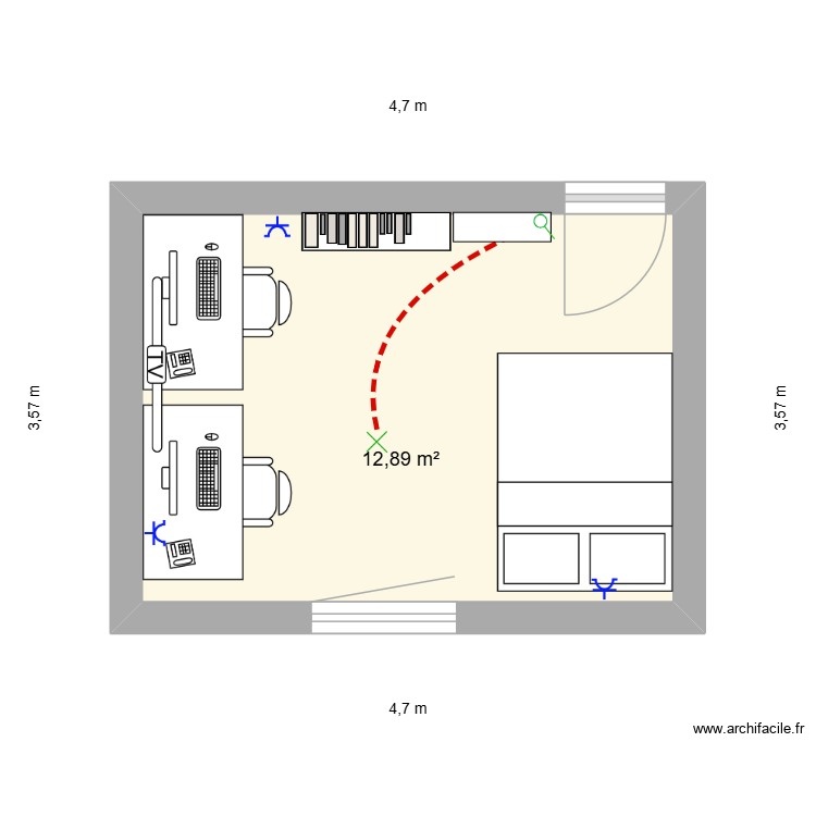 Chambre Lohan Dagorne. Plan de 0 pièce et 0 m2