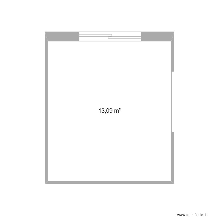 plan anthony salon. Plan de 1 pièce et 13 m2