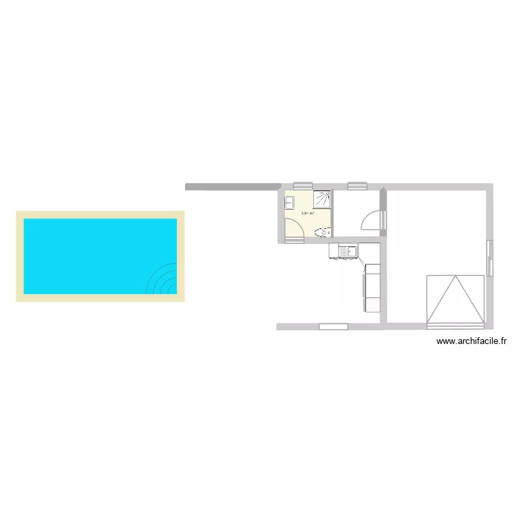 pool 2. Plan de 1 Pièce et 4 m² pool 2. Plan de 1 Pièce et 4 m²