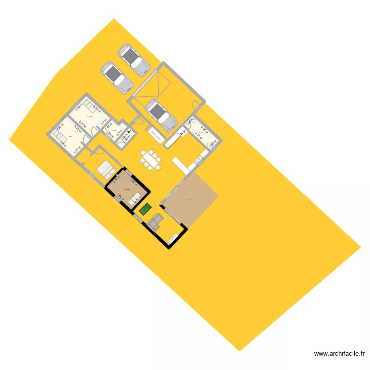 denis. Plan de 6 Pièces et 45 m²