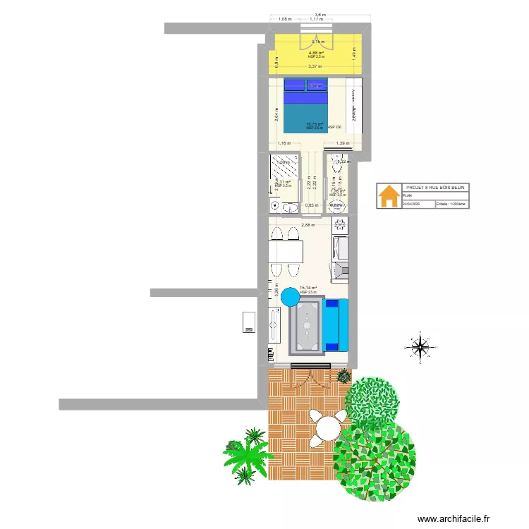 etat des lieux garage 5. Plan de 5  et 35 m²