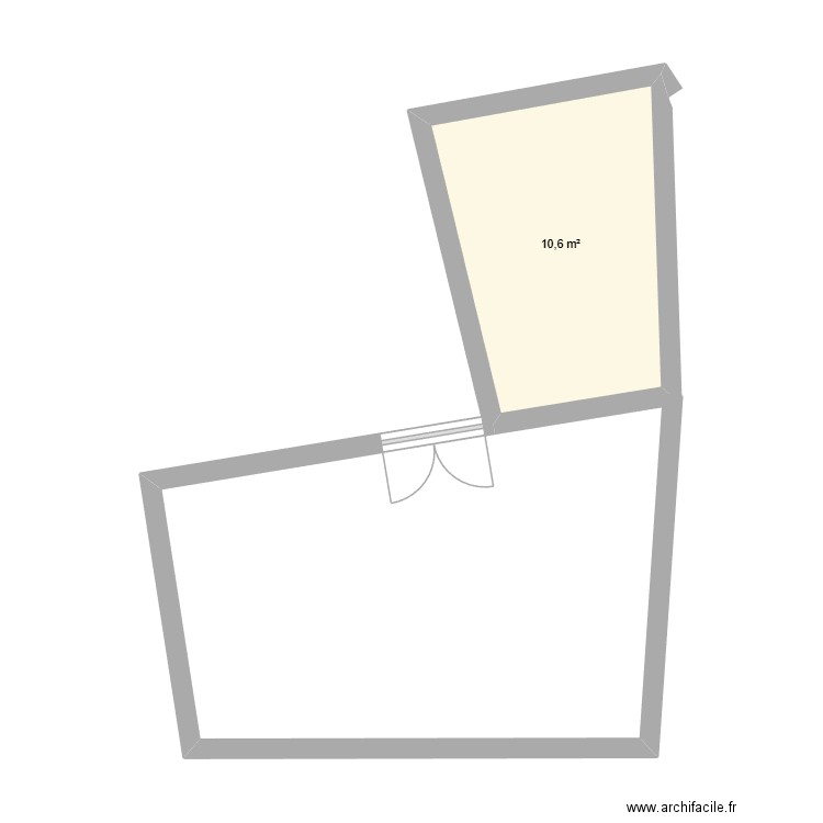 123. Plan de 1 pièce et 11 m2