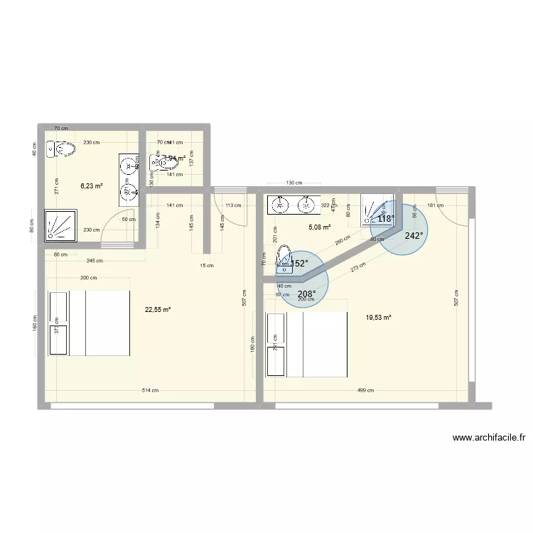 suribi i 3 chambre avant. Plan de 