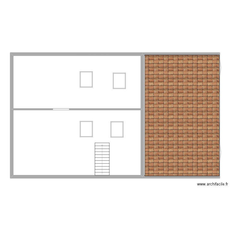 wnn r+2. Plan de 3 pièces et 173 m2