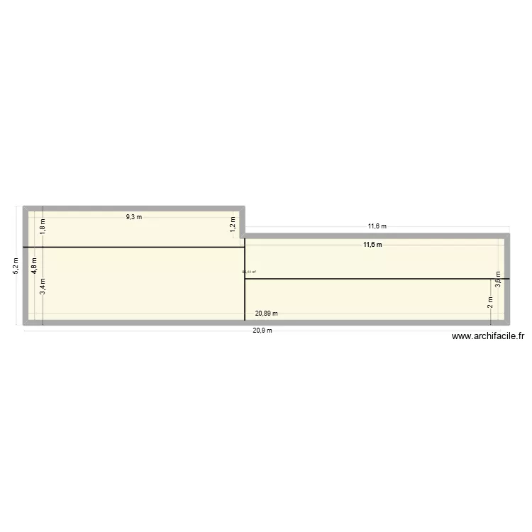 STOCKAGE MATERIEL (SANS TOIT). Plan de 1  et 86 m²